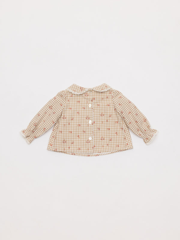 BLUSA VICHY ESTAMPADO NATA