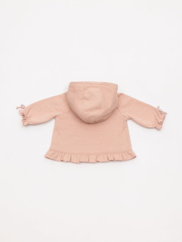 SUDADERA CAPUCHA CASAS ROSA PALO
