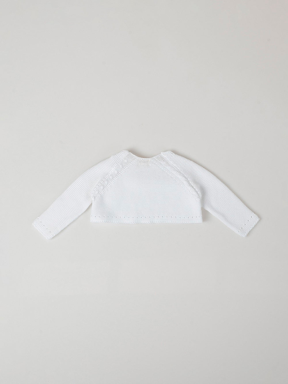 CHAQUETA DE PUNTO BOTONES BLANCO PURO