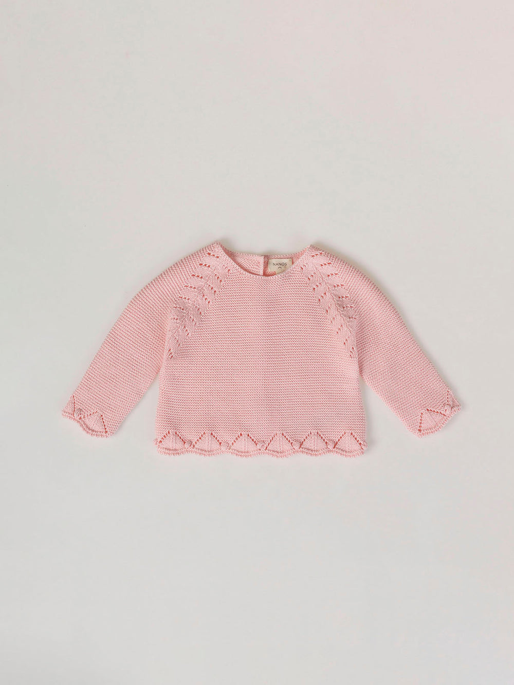 CHAQUETA DE PUNTO ROSA BEBÉ