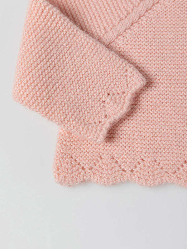 CHAQUETA CORTA VOLANTE ROSA PALO