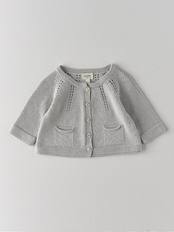 CHAQUETA BOLSILLOS GRIS PERLA