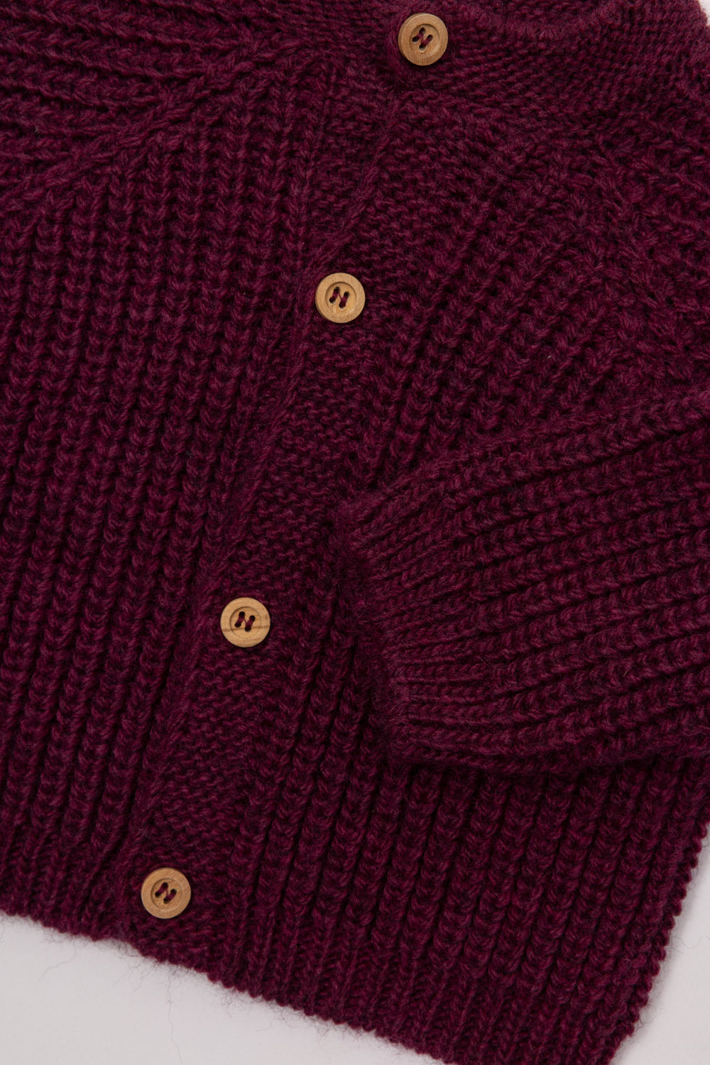 CHAQUETA RIB GRANATE