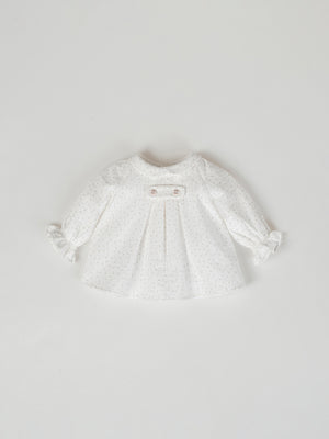CHAMBRA FRONT BUTTON DETAIL PURE WHITE