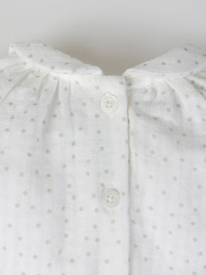 CHAMBRA FRONT BUTTON DETAIL PURE WHITE