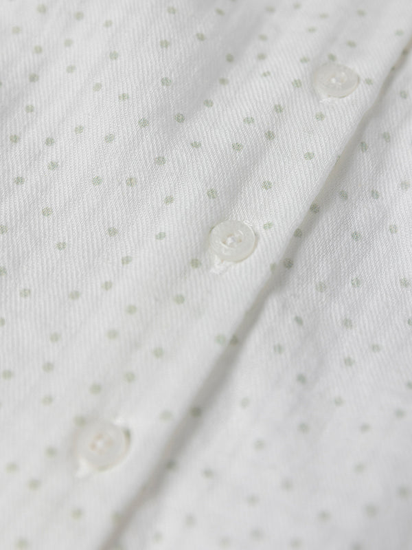 CHAMBRA FRONT BUTTON DETAIL PURE WHITE