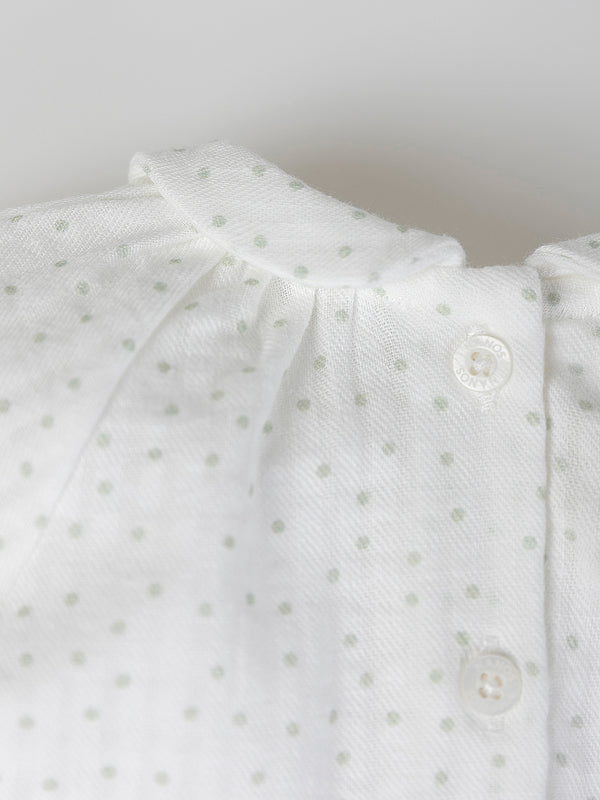 CHAMBRA FRONT BUTTON DETAIL PURE WHITE