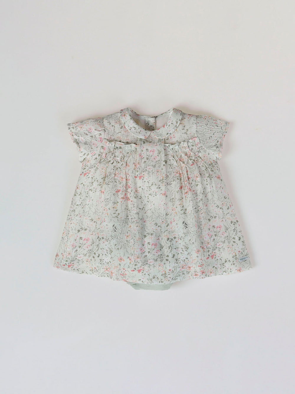 MINI CON BRAGUITA ESTAMPADO BAMBULA FANTASÍA VERDE CLARO