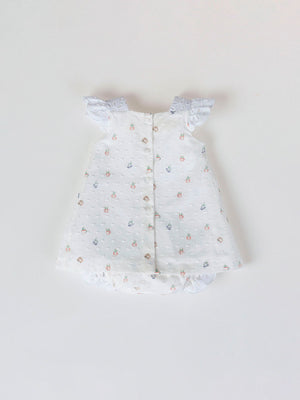 MINI CON BRAGUITA PLUMETI ESTAMPADO MACETA NATA