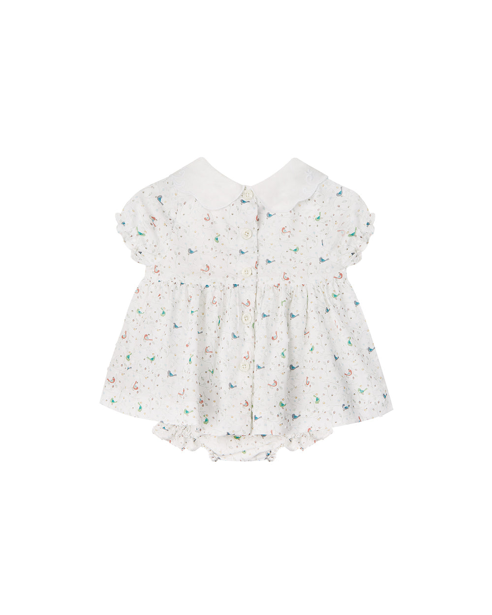 MINI PRINT MAXI CREAM NECK