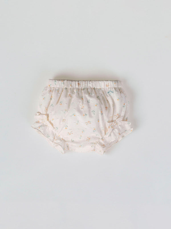 MINI CON BRAGUITA DE PLUMETTI ESTAMPADO MELOCOTONES BLANCO ROTO