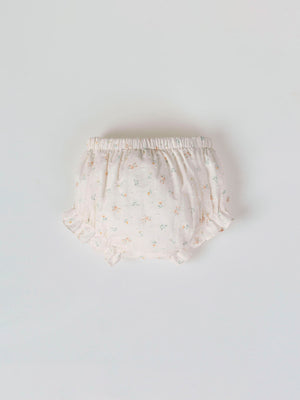 MINI CON BRAGUITA DE PLUMETTI ESTAMPADO MELOCOTONES BLANCO ROTO