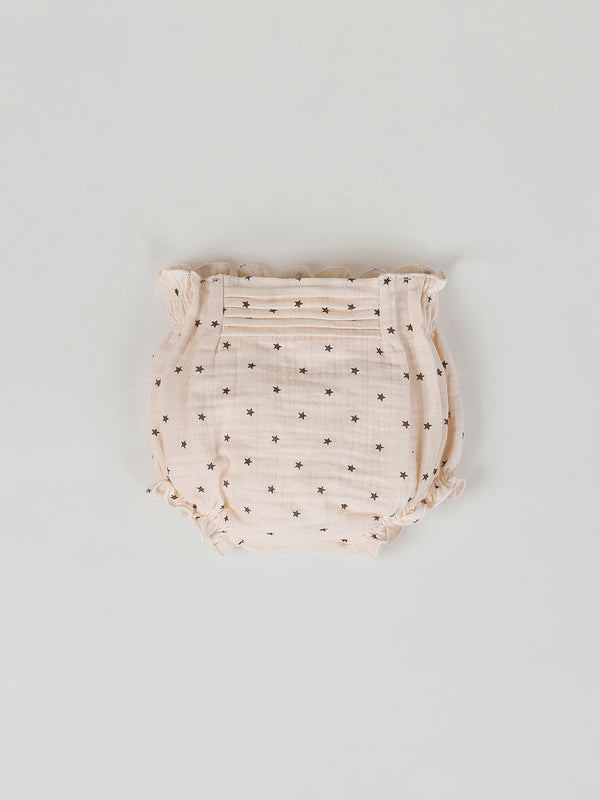 IVORY STAR PLEATED ROMPER