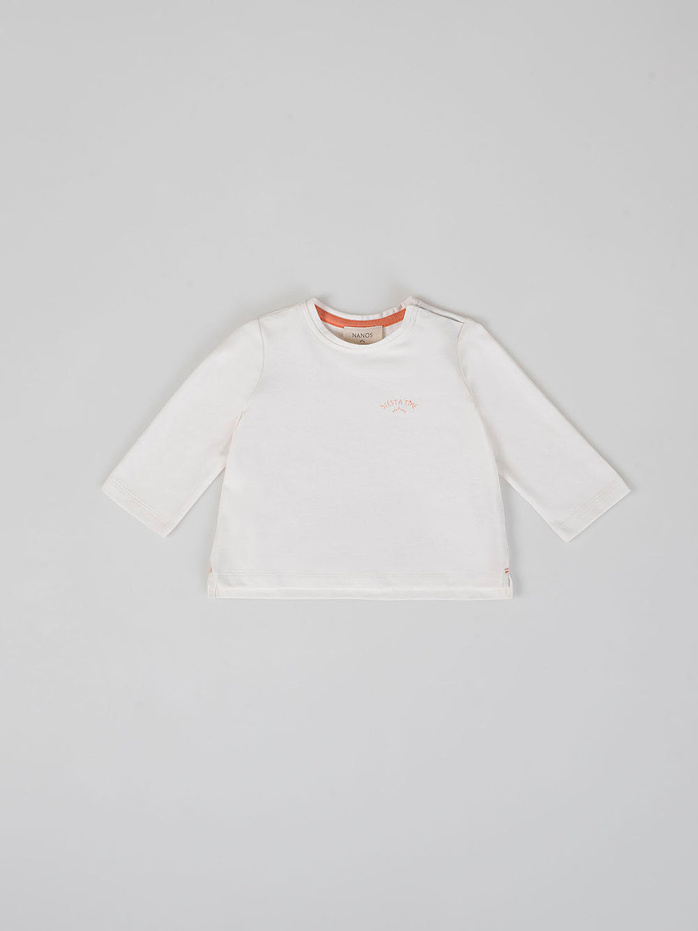 MAYBE LATER LONG SLEEVE T-SHIRT PURE WHITE