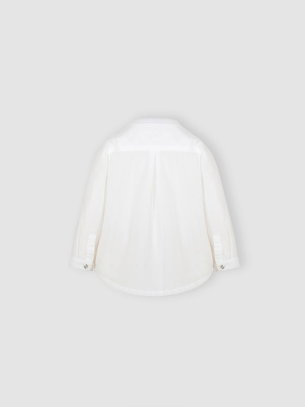 CAMISA CUELLO MAO PLIEGUES BLANCO PURO