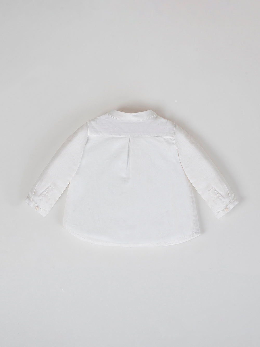 PURE WHITE COLLAR PLEAT SHIRT