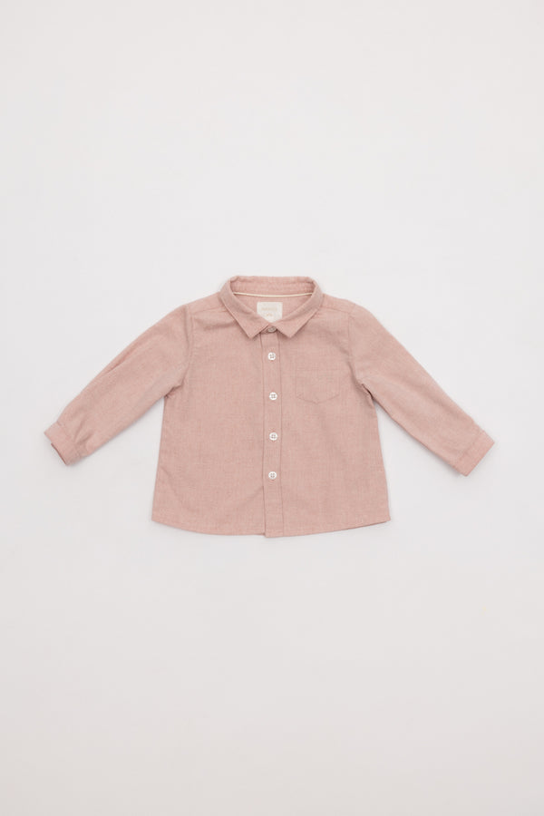 CAMISA OXFORD LIGERO GRANATE CLARO