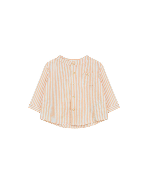 CAMISA CUELLO MAO SEERSUCKER LISTAS MANDARINA