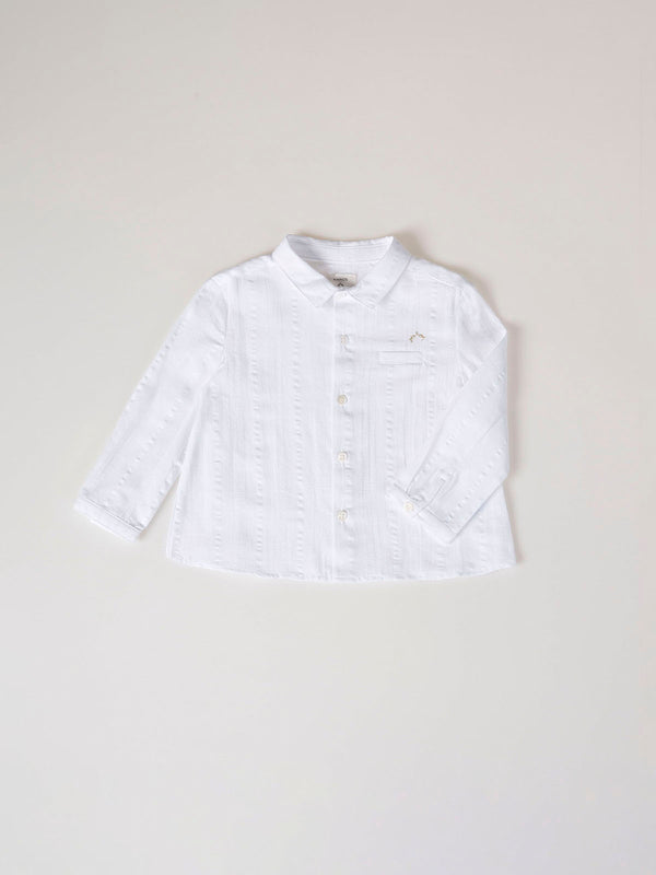 CAMISA ESTRUCTURA BOLSILLO BLANCO ROTO