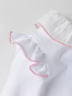CAMISETA COMBINADA ESTAMPADO RABBIT BLANCO PURO