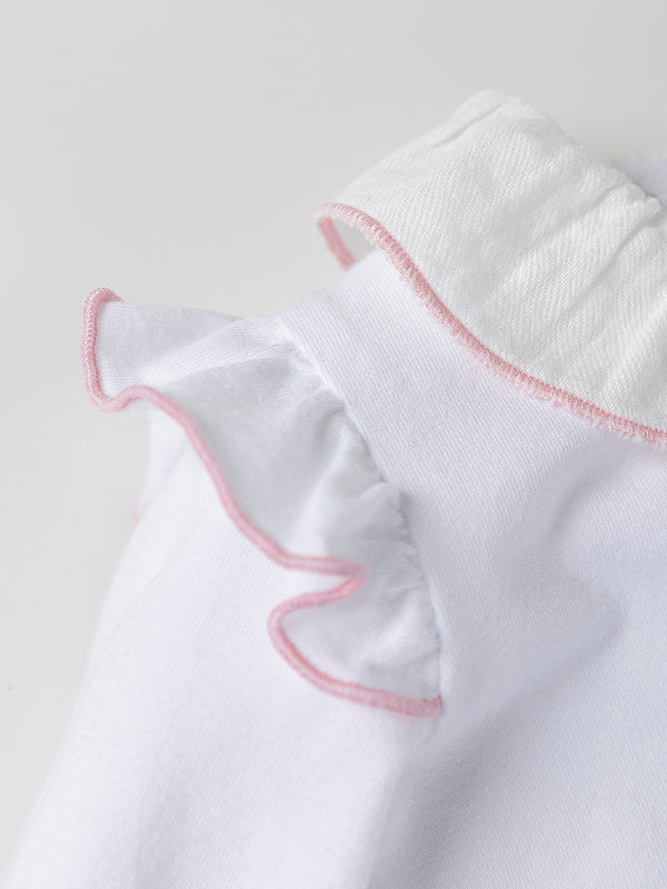 CAMISETA COMBINADA ESTAMPADO RABBIT BLANCO PURO
