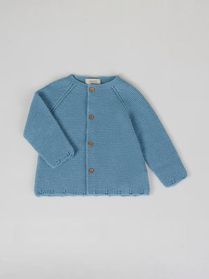 CHAQUETA DE PUNTO LINK CORTA VERDE BOTELLA