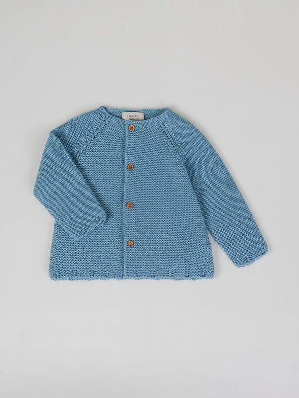 CHAQUETA DE PUNTO LINK CORTA VERDE BOTELLA