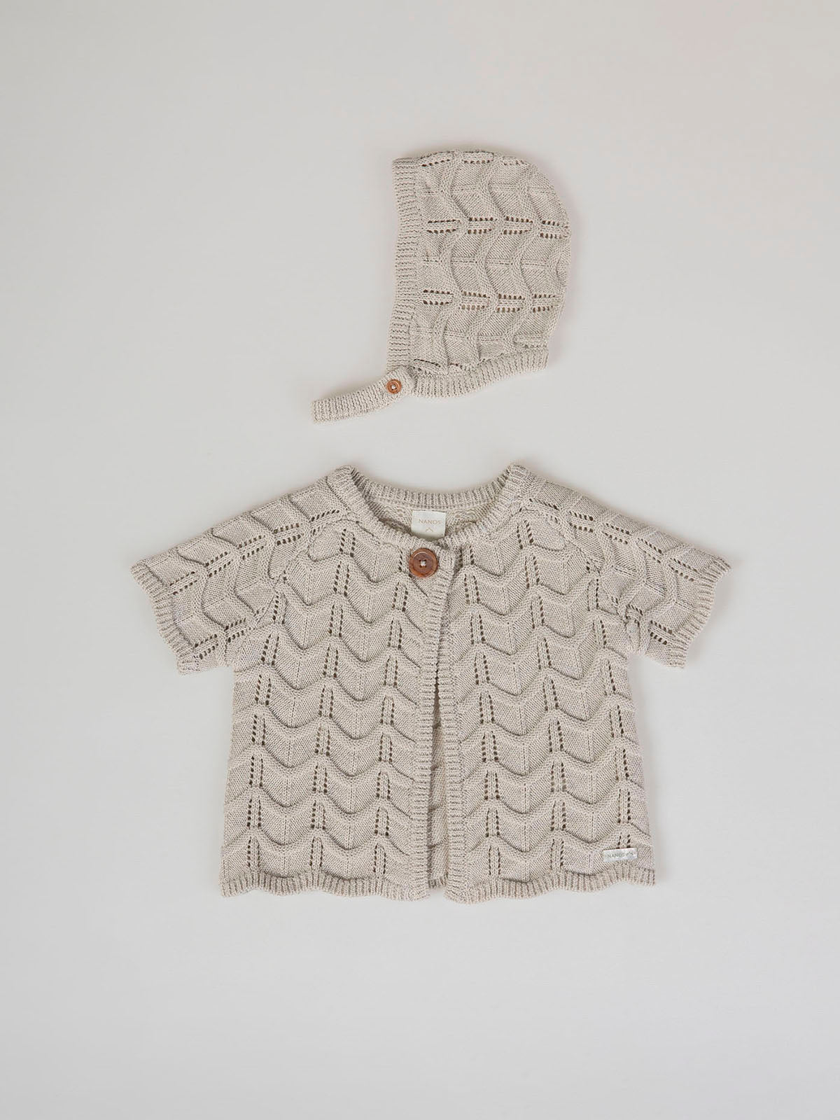 Chaleco de punto estructura botón hielo1