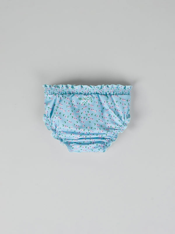 BRAGUITA BAÑO ESTAMPADO ARÁNDANOS AZUL CLARO