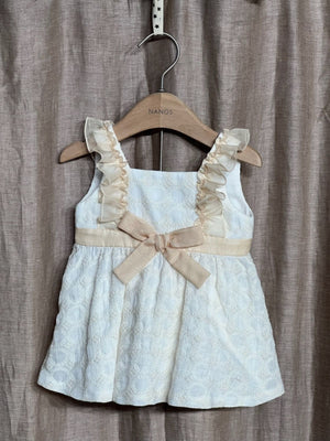 VESTIDO GASA POWERTY BORDADA BEIGE