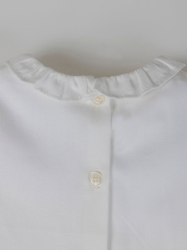 PURE WHITE RUFFLE COLLAR BLOUSE
