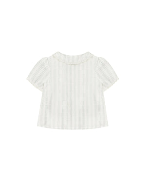 BLUSA PUNTILLAS ESTAMPADA FLOR NATA