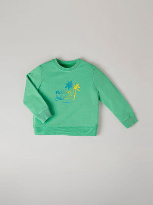 SUDADERA ESTAMPADO PECHO VERDE MANZANA