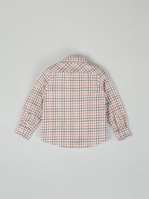 MULTICOLOR CHECKED BUTTON COLLAR SHIRT