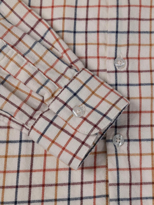 MULTICOLOR CHECKED BUTTON COLLAR SHIRT