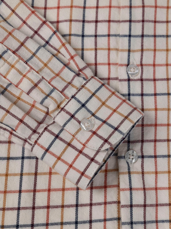 MULTICOLOR CHECKED BUTTON COLLAR SHIRT