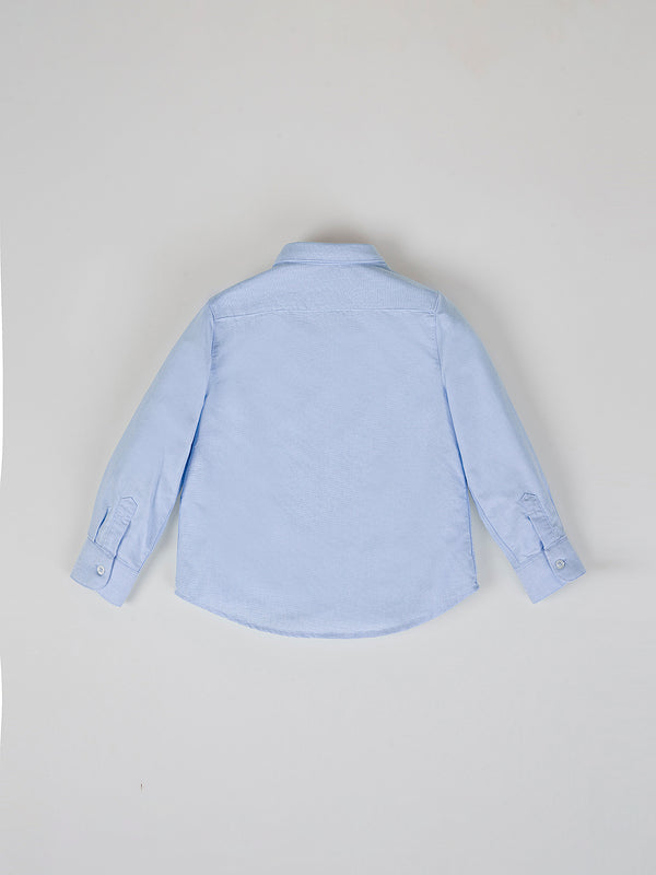 CAMISA BOLSILLO CORONA AZUL BEBÉ
