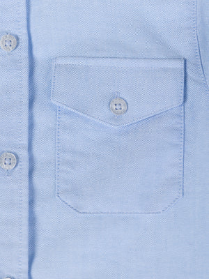 CAMISA BOLSILLO CORONA AZUL BEBÉ