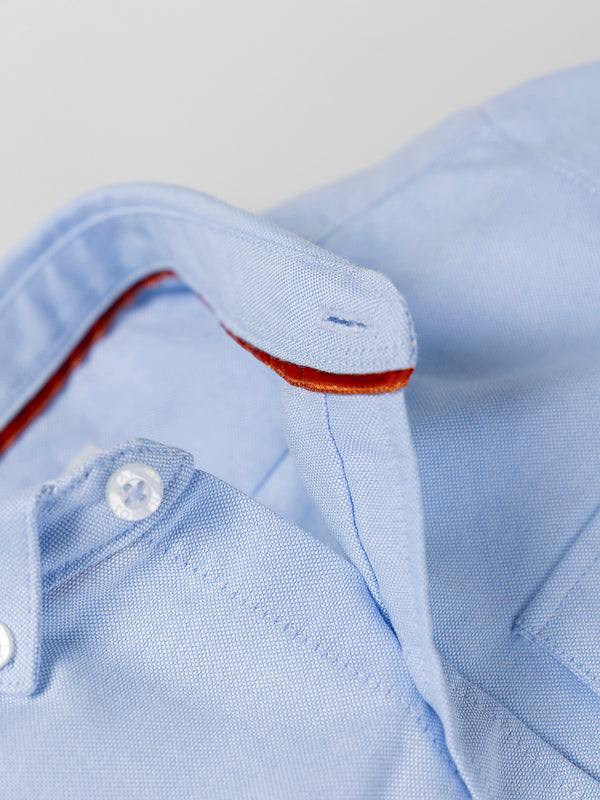 CAMISA BOLSILLO CORONA AZUL BEBÉ