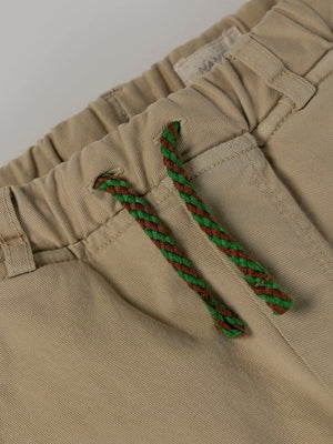 PANTALÓN CARGO CINTURILLA CORDONES BEIGE