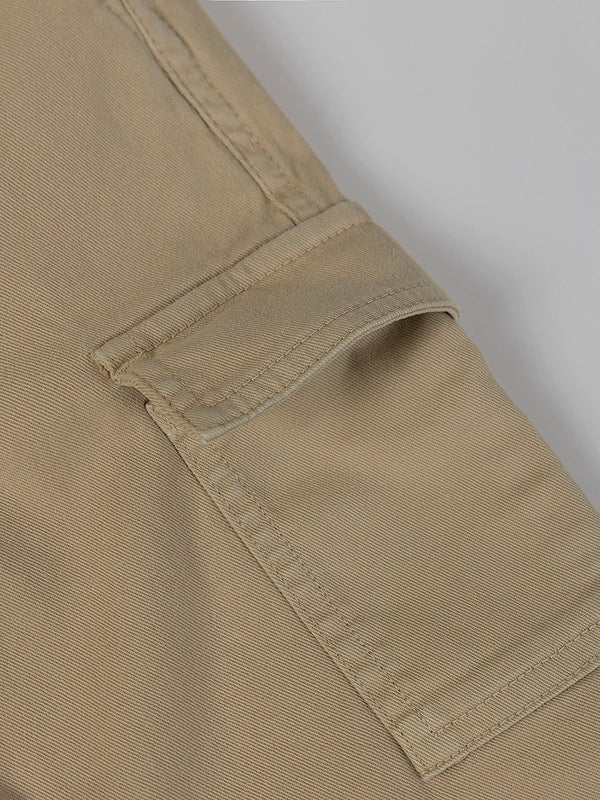 PANTALÓN CARGO CINTURILLA CORDONES BEIGE