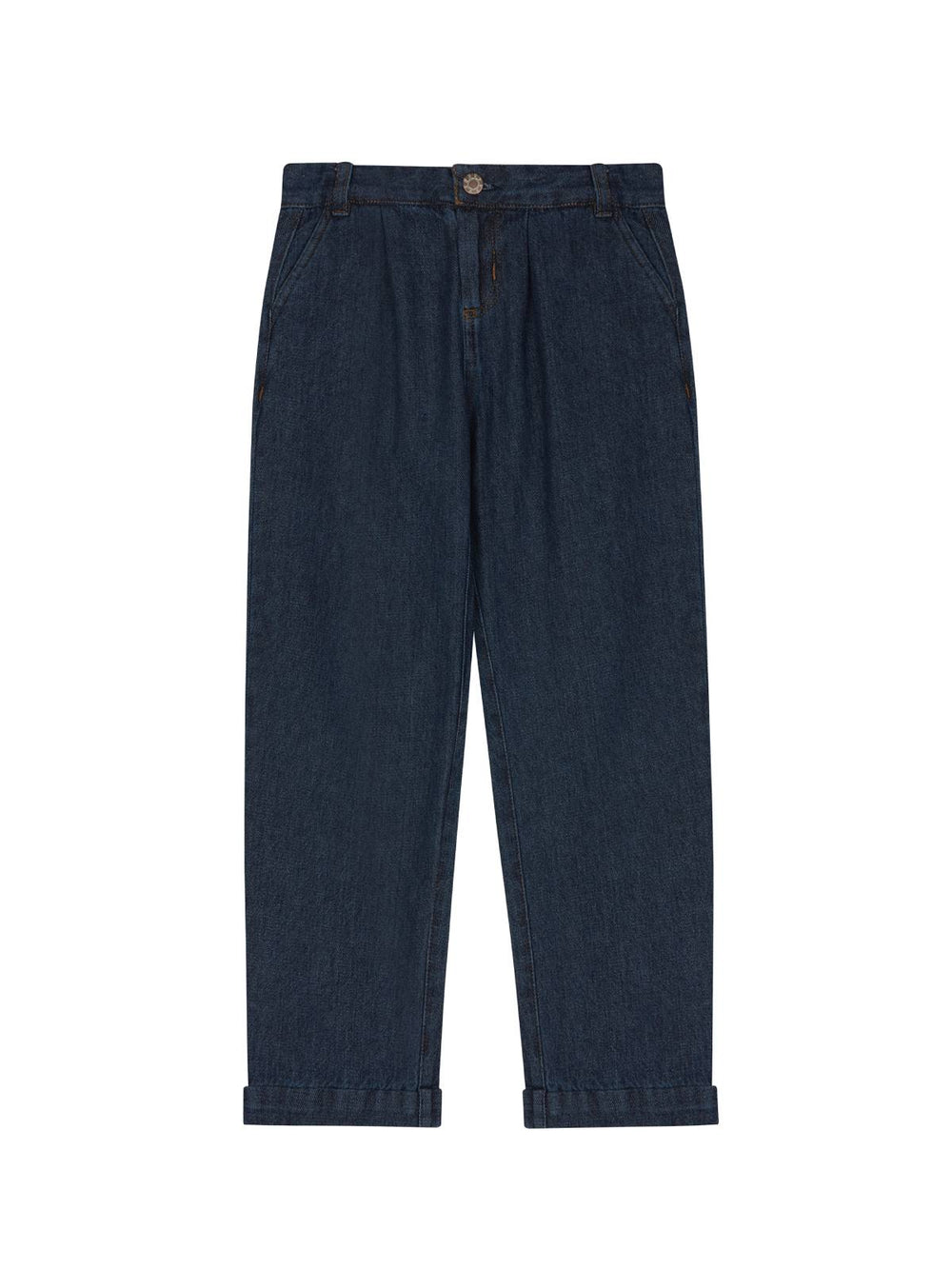 PANTALÓN DENIM PINZAS ÍNDIGO