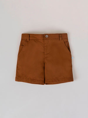 SHORT TAN CANVAS CHINO PANTS