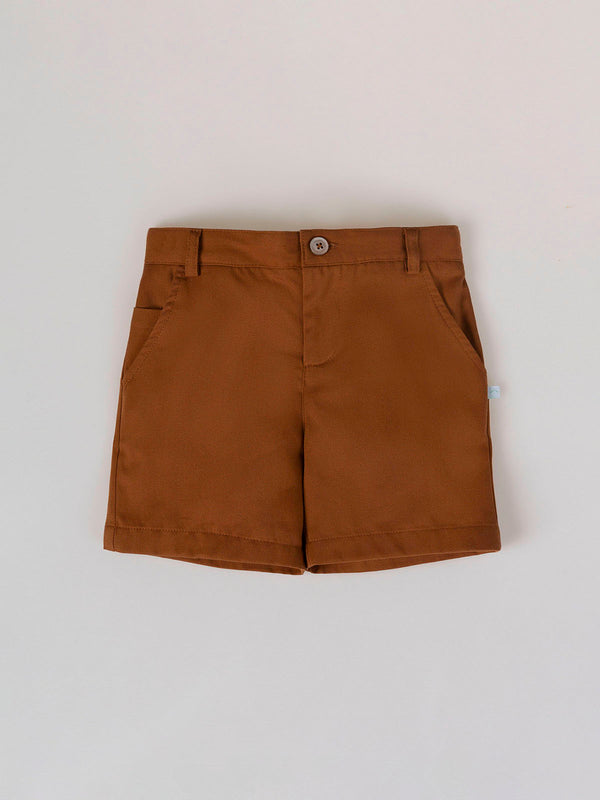 SHORT TAN CANVAS CHINO PANTS