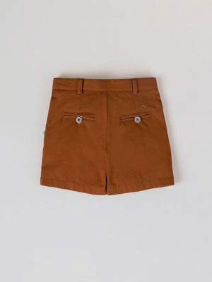 SHORT TAN CANVAS CHINO PANTS