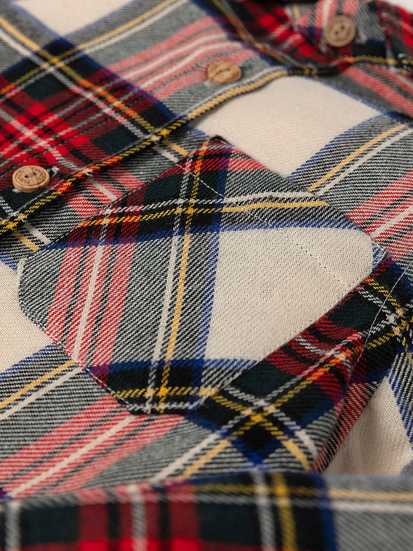 CAMISA CUADRO ESCOCES ROJO MULTICOLOR
