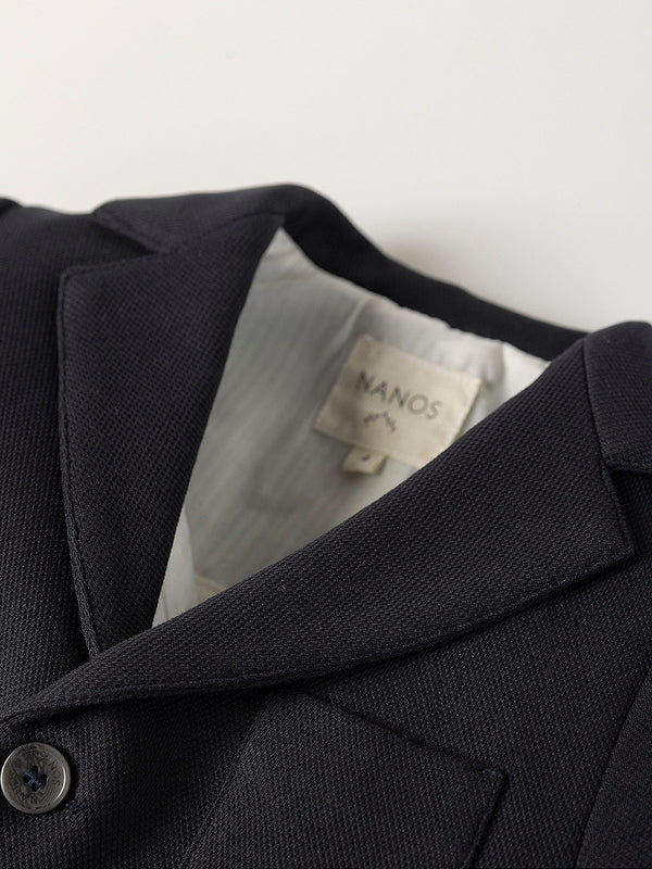 BLAZER CEREMONIA EFECTO NIDO DE ABEJA AZUL MARINO