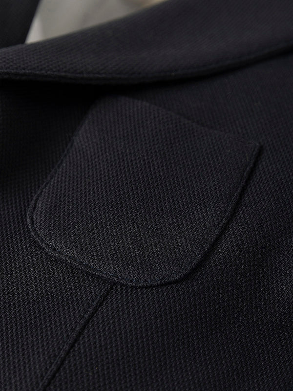 BLAZER CEREMONIA EFECTO NIDO DE ABEJA AZUL MARINO