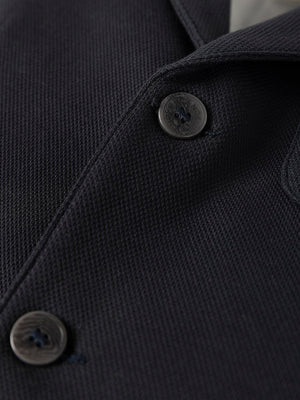 BLAZER CEREMONIA EFECTO NIDO DE ABEJA AZUL MARINO