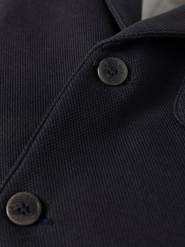 BLAZER CEREMONIA EFECTO NIDO DE ABEJA AZUL MARINO